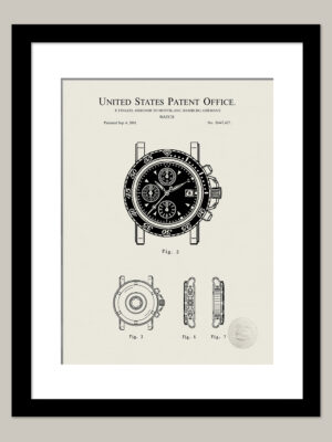 Classic Luxury Watch Design | 2001 Montblanc Patent Print