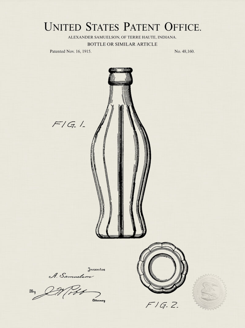 Antique Coca-Cola Patent Prints Set