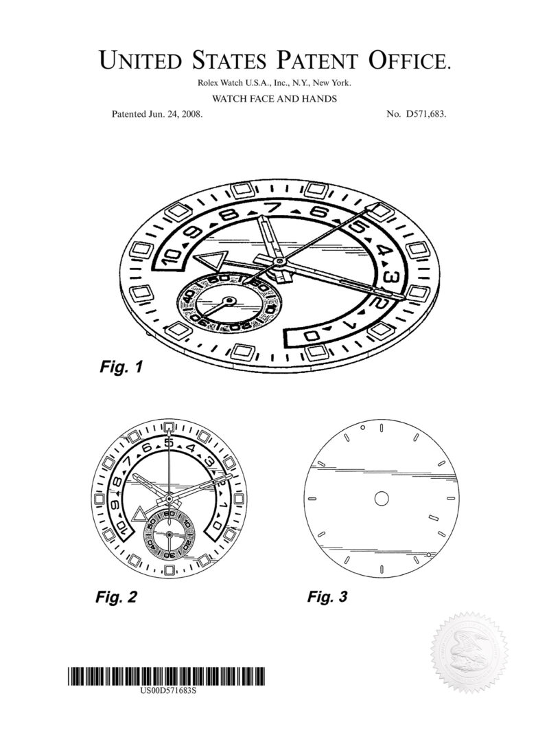 Rolex Watch Design | 2008 Patent Print