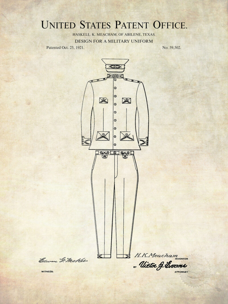 Vintage Military Dress Patents