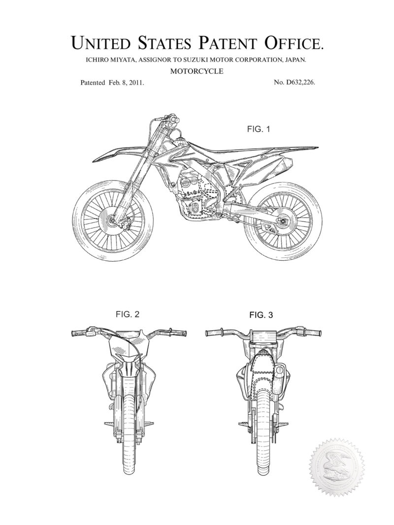 Suzuki Motocross - 2011 Motorcycle Patent