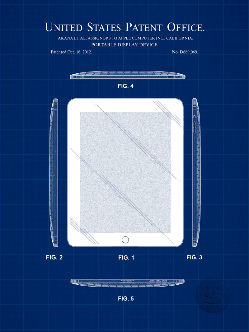 Classic Tablet Design | 2012 Apple Patent