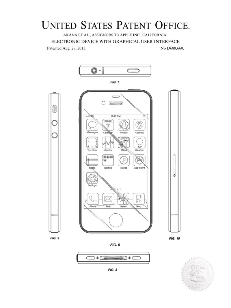 Early Smartphone Design | 2013 Apple Patent