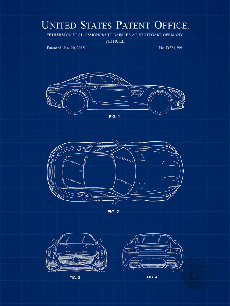 AMG GT | 2015 Mercedes Patent Print