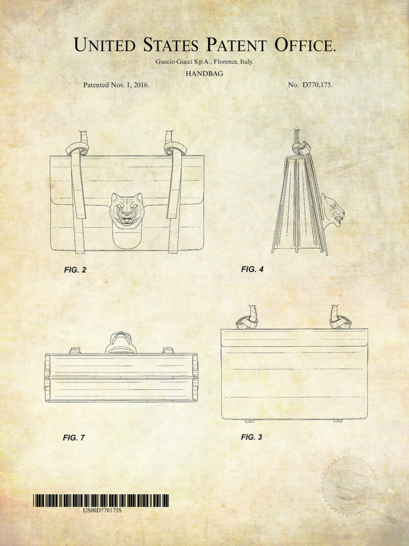 Handbag Design | 2016 Gucci Patent Print