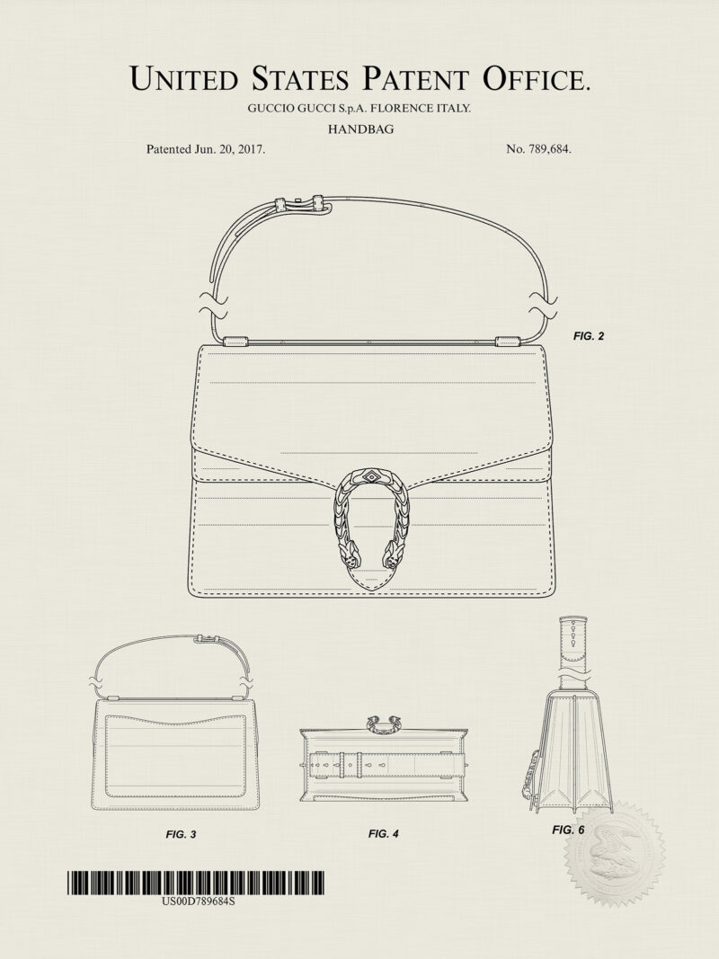 Fashion Handbag Design | 2017 Gucci Patent Print