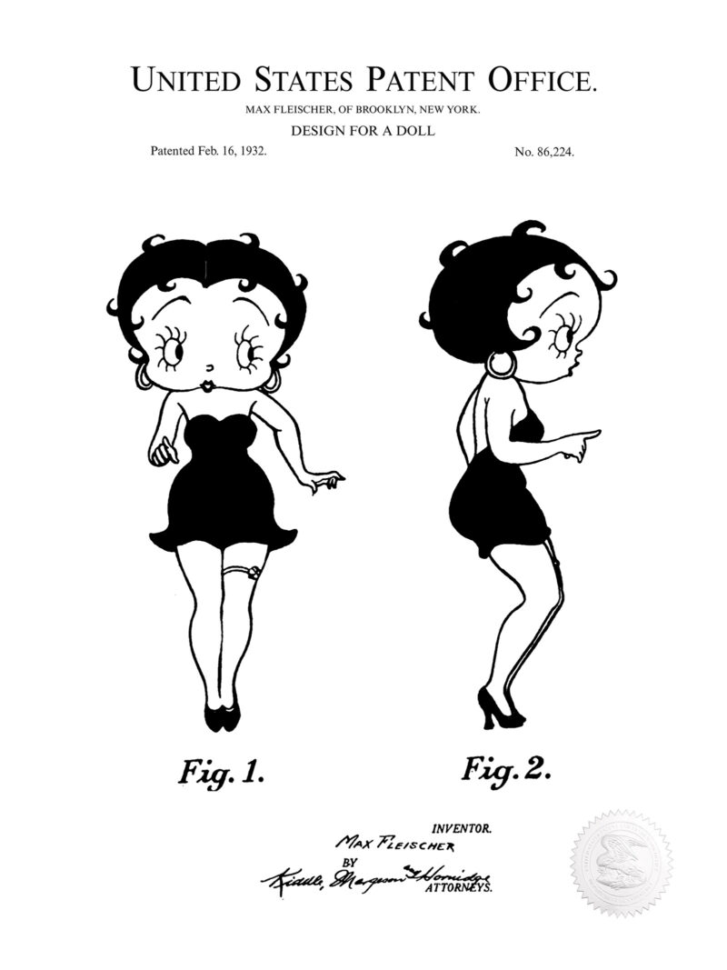 Betty Boop Print | 1932 Patent