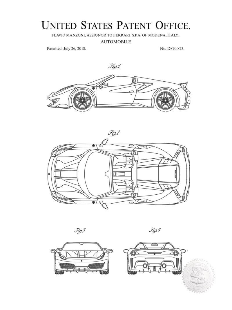 488 Pista | 2018 Ferrari Patent
