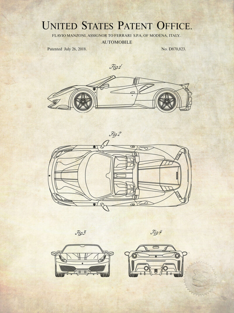 488 Pista | 2018 Ferrari Patent
