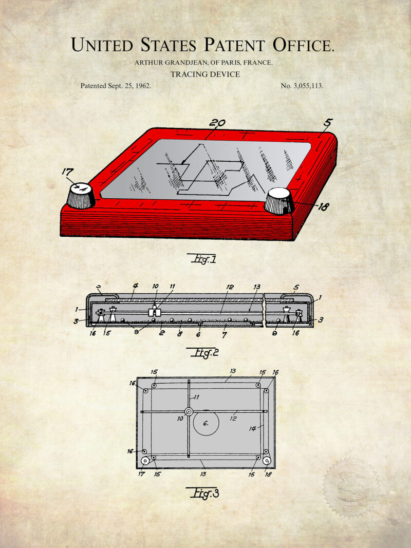 Etch A Sketch Toy | 1962 Patent
