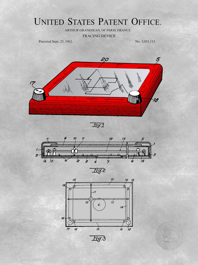 Etch A Sketch Toy | 1962 Patent
