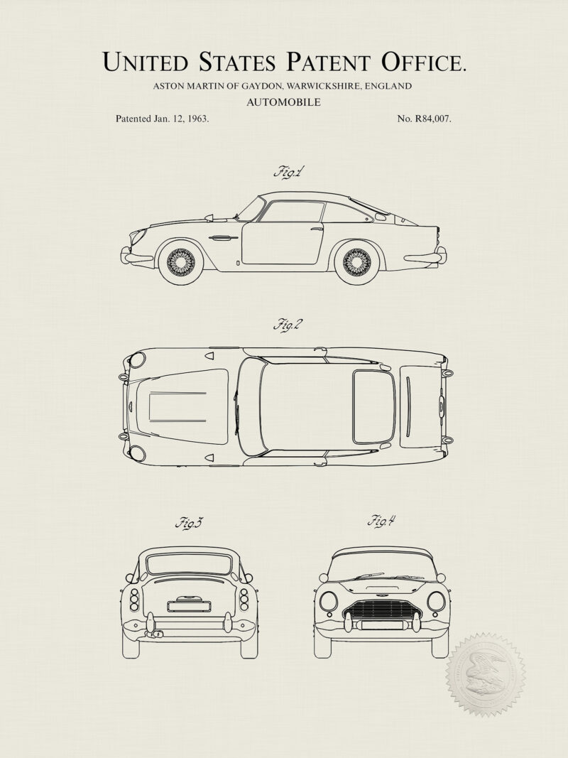 Aston Martin DB5 | 1963 Automobile Patent
