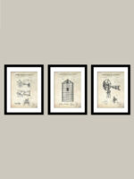 Vintage Farmhouse Patent Prints Set