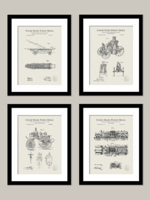 Fire Truck Prints | Antique Vehicle Patents
