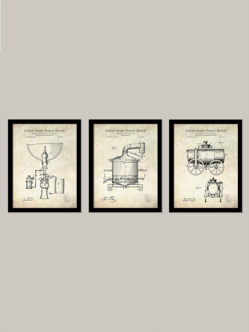Antique Beer Brewing Patent Prints