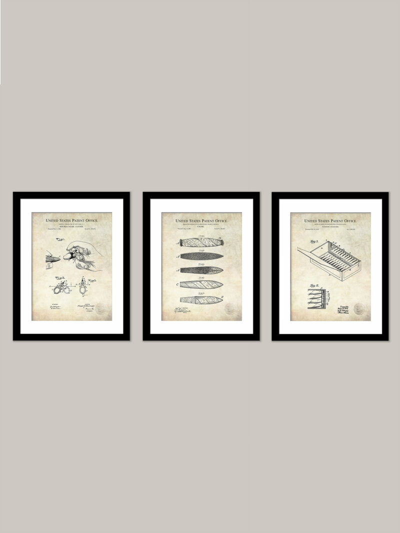 Vintage Cigar Patent Print Collection
