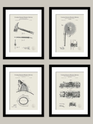 Vintage Firefighter Patent Memorabilia Set