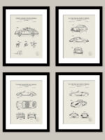 Antique Porsche Print Collection