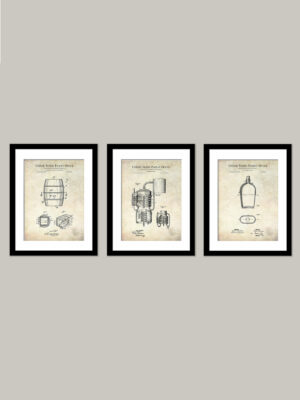 Antique Whiskey Patent Print Collection
