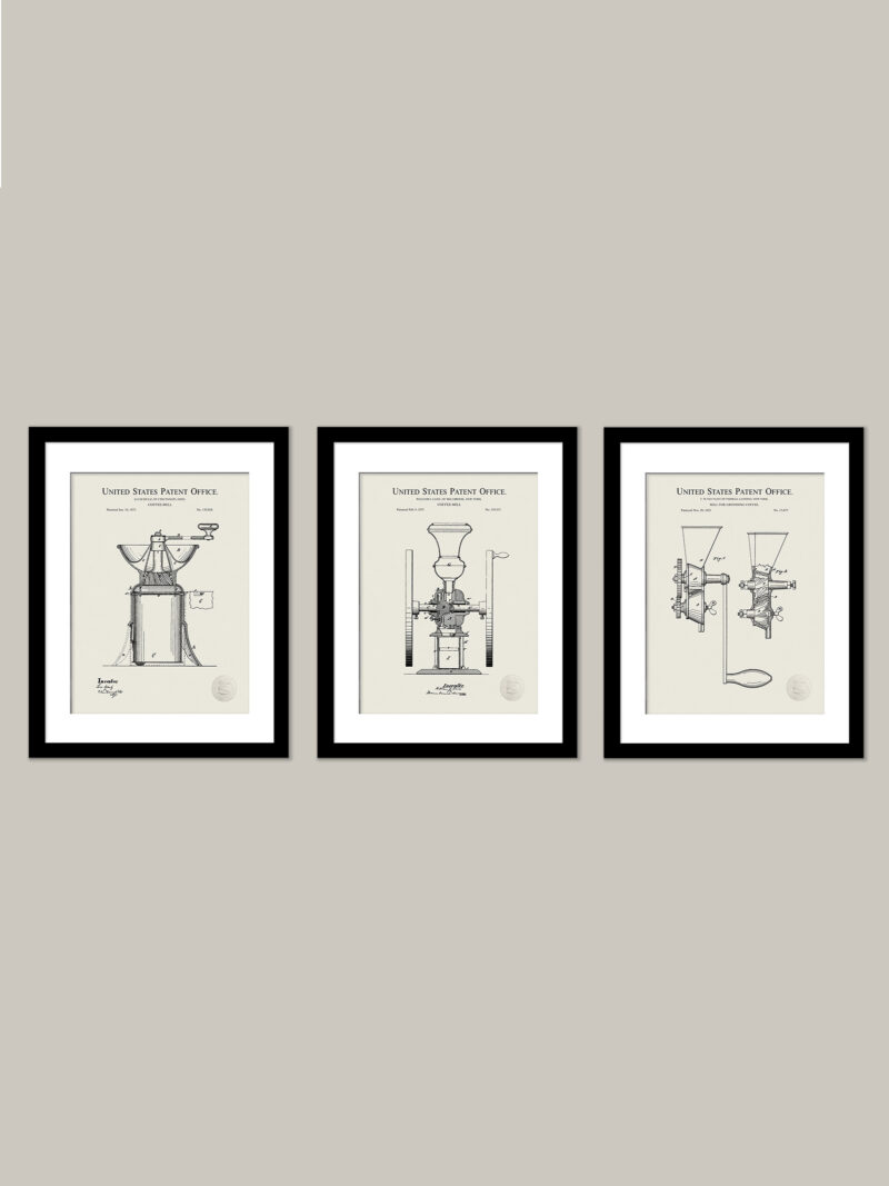 Vintage Coffee Mill Patent Prints