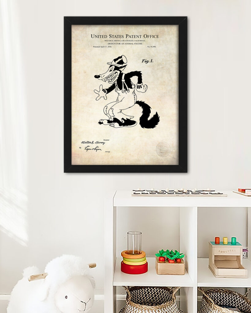 Big Bad Wolf Print | 1933 Disney Patent