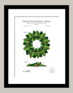 Christmas Wreath | 1914 Patent Print