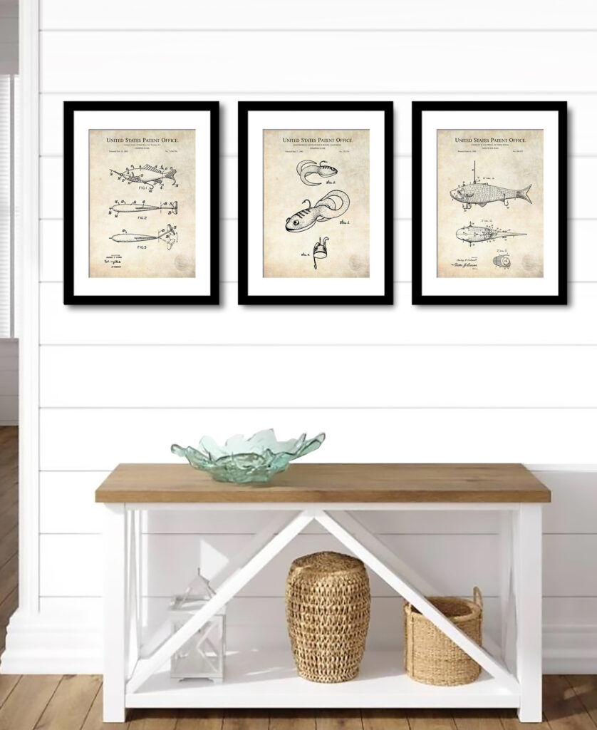 Fishing Lure Collection | Antique Patent Prints