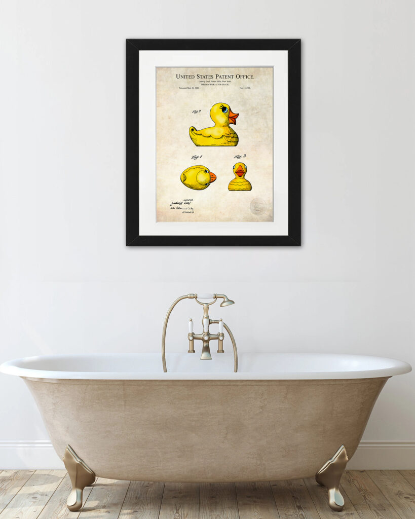 Toy Duck Patent | 1949 Bathroom Decor