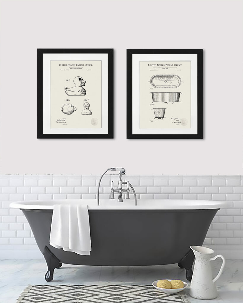 Vintage Bath Patent Prints