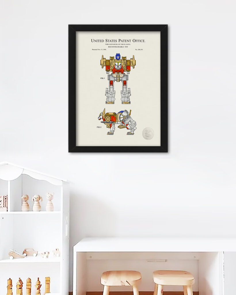 Transforming Toy Design | 1988 Toy Patent Print