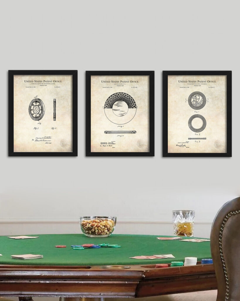 Poker Chip Patent Print Collection
