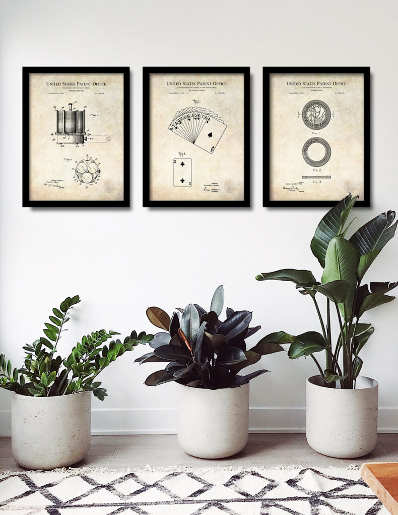 Antique Poker Patent Print Collection
