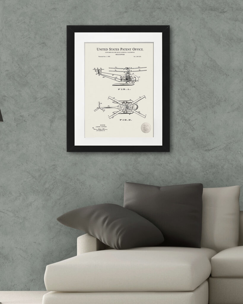 Helicopter Patent Prints