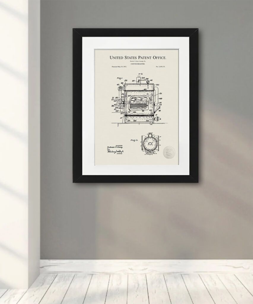 Coffee Roaster | 1953 Patent Print