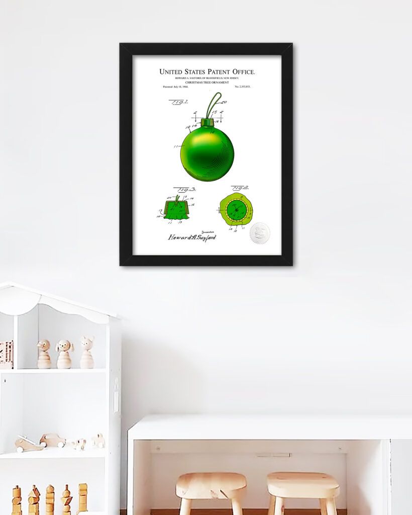 Green Christmas Ornament | 1944 Patent