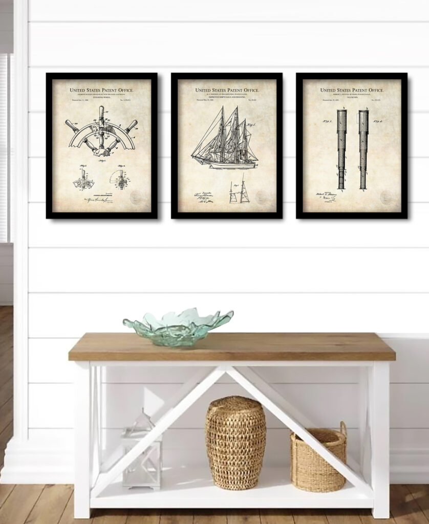 Vintage Nautical Patent Prints