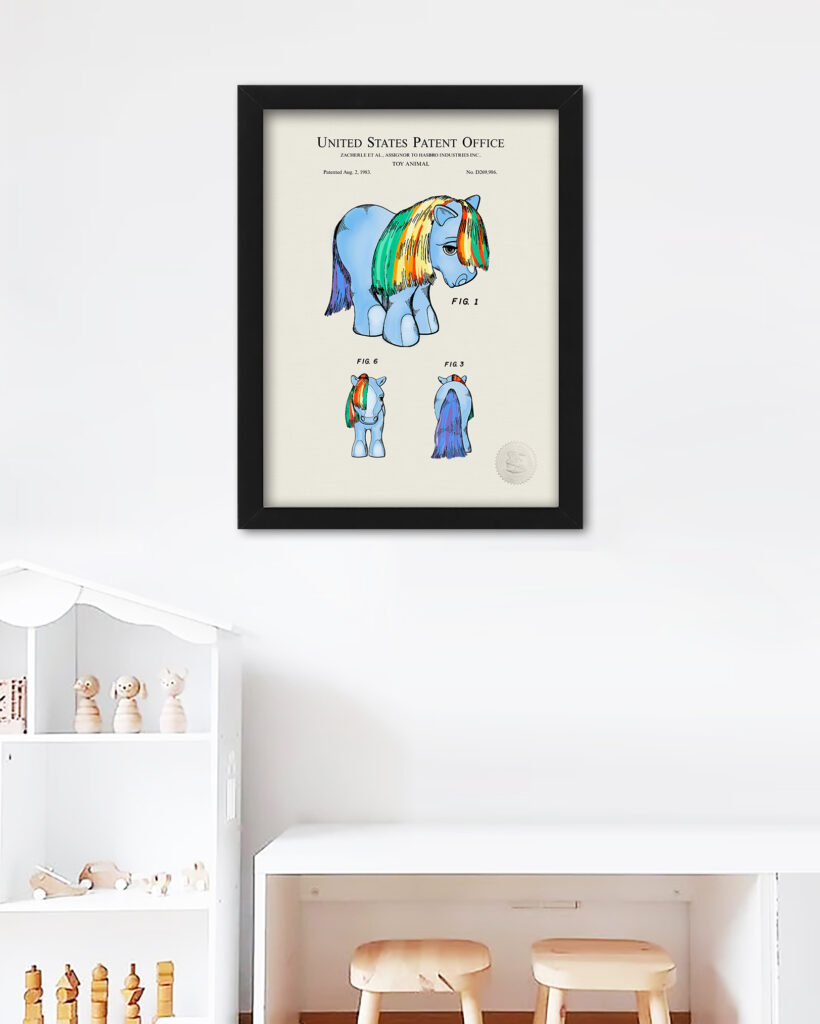 Blue Toy Pony | 1983 Hasbro Patent Print