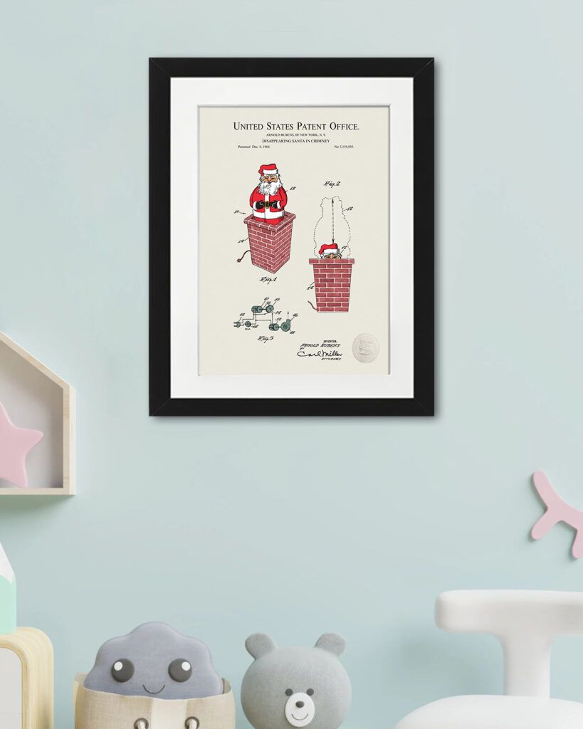 Santa Claus Toy | 1964 Patent Print