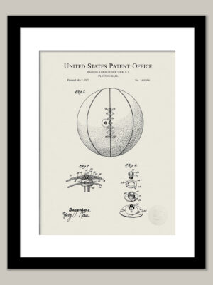 Basketball Design | 1927 Patent Print