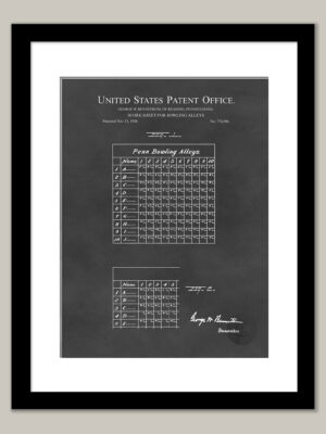 Bowling Score Sheet | 1904 Sports Patent