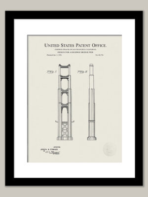 Early Bridge Design | Print of 1932 Patent