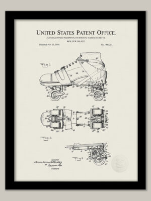 Roller Skate Design | 1904 Patent Print