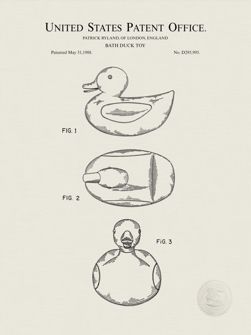 Classic Bath Duck Toy Design