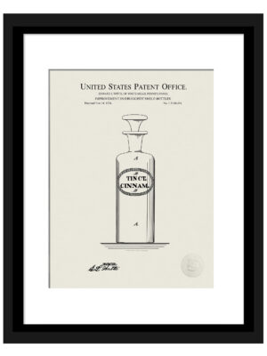 1876 Druggist Bottle Patent Print