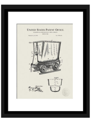 1903 Mine Car Patent | Historical Decor Art